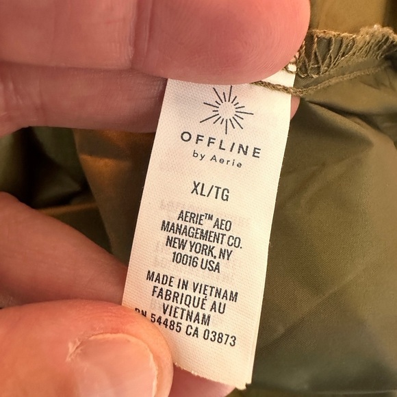 Aerie women’s army green wind jacket pullover raincoat size XL extra large - Picture 4 of 10